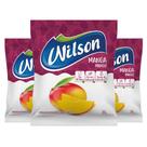 Kit 3un de Suco Em Pó Refrescante Sabor Natural Manga 350G Rende 10L Adoçado Prático Rápido