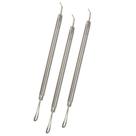Kit 3un extrator profissional estética inox ponta dupla santa clara