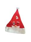Kit 3un Gorro de natal de pelúcia com carinha de papai Noel