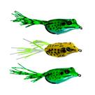 Kit 3un Iscas Pesca Superficie Sapinho Super Frog Deyu Sapo Anti Enrosco 5cm 8g