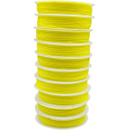 Kit 3un Linha Fio Fibra Poliamida Amarelo Claro 1mm 30 Metro