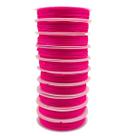 Kit 3un Linha Fio Fibra Poliamida Rosa Neon 1mm 30 Metros