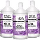 Kit 3un óleo massagem semente uva cereja 1lt dagua natural