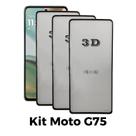 Kit 3UN Película 3D De Vidro Temperado Para Motorola Moto G75 5G Kit 3UN Película 3D De Vidro Temperado Para Motorola Moto G75 5G