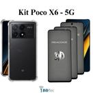 Kit 3UN Película 3D Privacidade + Capa Transparente Xiaomi Poco X6 5G