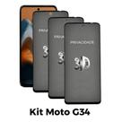 Kit 3UN Película 3D Privacidade de Vidro para Motorola Moto G34