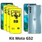 Kit 3UN Película Fosca de Cerâmica + 1UN Capa Transparente para Motorola Moto G52 Kit 3UN Película Fosca de Cerâmica + 1UN Capa Transparente para Motorola Moto G52