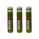 Kit 3un Silicone Selante PU geral Profissional Preto 380g