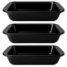 Kit 3un Travessas Refratárias Cerâmicas Retangulares Assadeira Multiuso para Servir Forno 1850ml