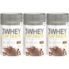Kit 3X 3 Whey Top Taste - 900g Chocolate - Body Action