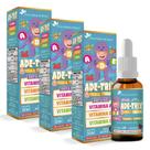 Kit 3x ADE-TRIX Vitamina A, D, E 30ml Cada - Sabor Morango - Flora Nativa