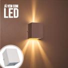 kit 3x Arandela de efeito 4 fachos branca + lâmpada Led 5W 3000k luminária externa e interna st544