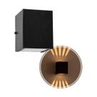 kit 3x Arandela Efeito 10 Fachos Alumínio Preta + LED G9 5W Branco Quente St910