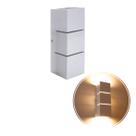 kit 3x Arandela Focos Fachos Frisos 30cm P/ 2 Lâmpadas E27 - Branca St1286