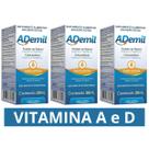 Kit 3x AVitamina A e D Ademil Gotas 20ml - Arte Nativa