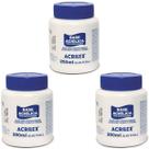 Kit 3x Base Acrílica Artesanato 250ml Acrilex Madeira MDF