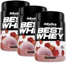 Kit 3X Best Whey - 450g Strawberry Milkshake - Atlhetica Nutrition Kit 3X Best Whey - 450g Strawberry Milkshake - Atlhetica Nutrition