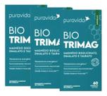 Kit 3x Bio Trimag Puravida - Tripla Sinergia 60 Caps Cada Sabor Sem Sabor