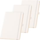 Kit 3x Caderneta de Anotações 13,7x21cm 80 Fls Pautadas Branco