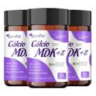Kit 3x Cálcio MDK com Zinco e Magnésio Quelato 60 Cáps Purafor