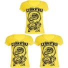 Kit 3X Camiseta Feminina Baby Look - Iridium Labs Kimera Amarelo M - Iridium Labs