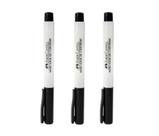 Kit 3x Caneta Marcador Permanente Preto Faber Castell Orig