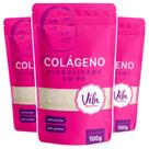 Kit 3x Colageno Hidrolisado em Po 9g proteínas por porção 100g Suplemento Alimentar Proteico Sem Gluten Sem Lactose