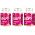 Kit 3x Colágeno Hidrolisado Vitaminas A C E D 60 Capsulas 400mg Flora Nativa