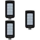 Kit 3x controle para automatizadores de portão tx play preto garen