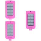 Kit 3x controle para motores de portão tx play rosa garen