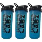 Kit 3X Coqueteleira Slim - 600ml Azul - Under Labz