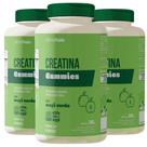 KIT 3X Creatina Gummies 60 gomas - Clinicmais Sabor:Maçã Verde