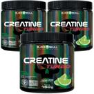 Kit 3X Creatina Monohidratada Creatine Turbo Black Skull 150g Energia Força Ganho de Massa Muscular