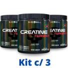kit 3X Creatina Monohidratada Creatine Turbo Black Skull 300g - Energia - Força - Ganho de Massa Muscular