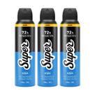 Kit 3x Desodorante Super Acqua 72h Aerossol Antitranspirante 150ml Kit 3x Desodorante Super Acqua 72h Aerossol Antitranspirante 150ml
