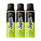 Kit 3x Desodorante Super Citrus 72h Aerossol Antitranspirante 150ml Kit 3x Desodorante Super Citrus 72h Aerossol Antitranspirante 150ml
