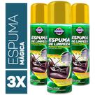 Kit 3x Espuma Magica Limpeza Multiuso Lava Seco Carro 400ml