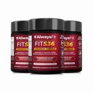 Kit 3x Fitslim - FitS36- Laranja Moro, Cafeína, Carnitina, Psyllium, Cromo e Spirulina - 60 Cápsulas Kit 3x Fitslim - FitS36- Laranja Moro, Cafeína, Carnitina, Psyllium, Cromo e Spirulina - 60 Cápsulas