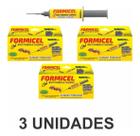 Kit 3x Formicel 10g Gel Mata Elimina Ninho Formigas Caseiras Kit 3x Formicel 10g Gel Mata Elimina Ninho Formigas Caseiras
