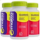 Kit 3x Frascos Guaraná 180 Cápsulas Suplemento Alimentar Natural Puro Energia Vitamina Cafeina Duom