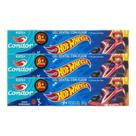 Kit 3x Gel Dental Marvel HotWheels Sabor Morango - Condor