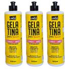 Kit 3x Gelatina Capilar Super Fixação Para Cabelos Cacheados