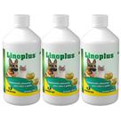 Kit 3x Linoplus 400 ml Indubras Suplemento Para Cães e Gatos Kit 3x Linoplus 400 ml Indubras Suplemento Para Cães e Gatos