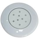 kit 3x Luminária led para piscina 9w 12v 125mm luz azul com acabamento branco ST775