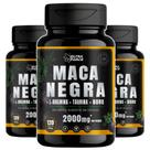 Kit 3x Ma ca Ne gra Pe ruana com Arginina e Taurina Suplemento Alimentar 120 Cápsulas Sem Glúten Ultra Force