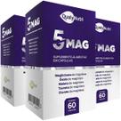 Kit 3x Magnésio 5 Em 1 Qualynutri 5mag Com 60 Cápsulas Cada