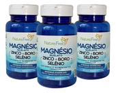 Kit 3X Magnésio + Zinco + Boro + Selênio (60 Cáps) Naturefree - Suporte Completo para Saúde e Vitalidade