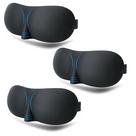 Kit 3x Máscara Tapa Olhos Para Dormir 3D Unissex Blackout Confortável Viajar Relaxar Repouso Chochilo Sono Soneca Descanso Viagens Turno Noturno Venda