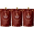 Kit 3X Óleo de Coco Extra Virgem de Película - 1000ml Refil - Santo Óleo Kit 3X Óleo de Coco Extra Virgem de Película - 1000ml Refil - Santo Óleo