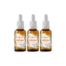 Kit 3x Óleo de Cúrcuma com Vitamina E 3x30ml Flora Nativa Sabor:Sem Sabor